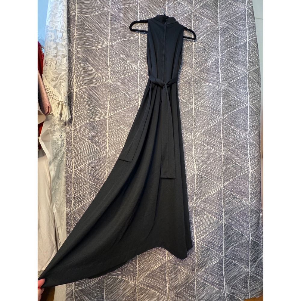 Vintage Montgomery Ward‎ Black Maxi Disco Dress Sz S/M - Picture 6 of 10